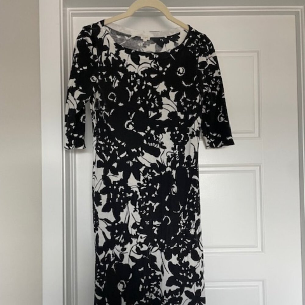 Jcrew Lightweight Floral Print Sweater Dress